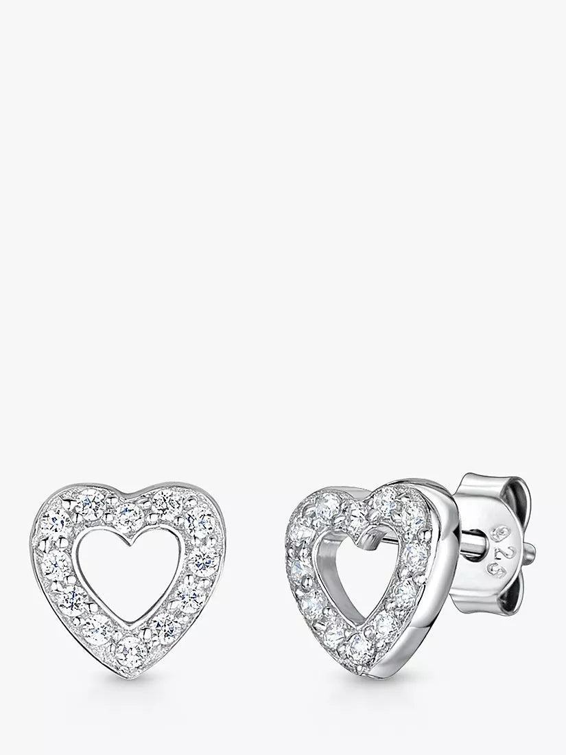 Jools by Jenny Brown heart stud earrings 0.8 cm (British brand)