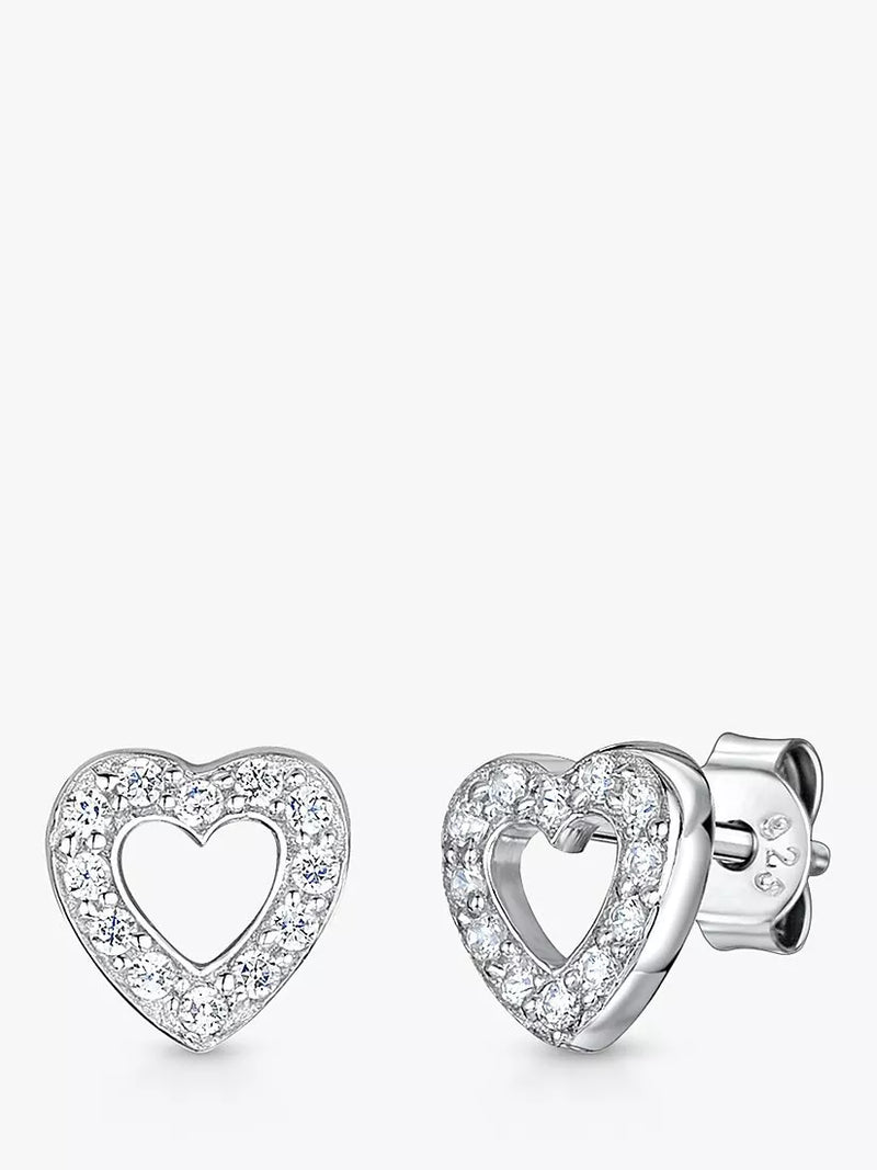 Jools by Jenny Brown heart stud earrings 0.8 cm (British brand)