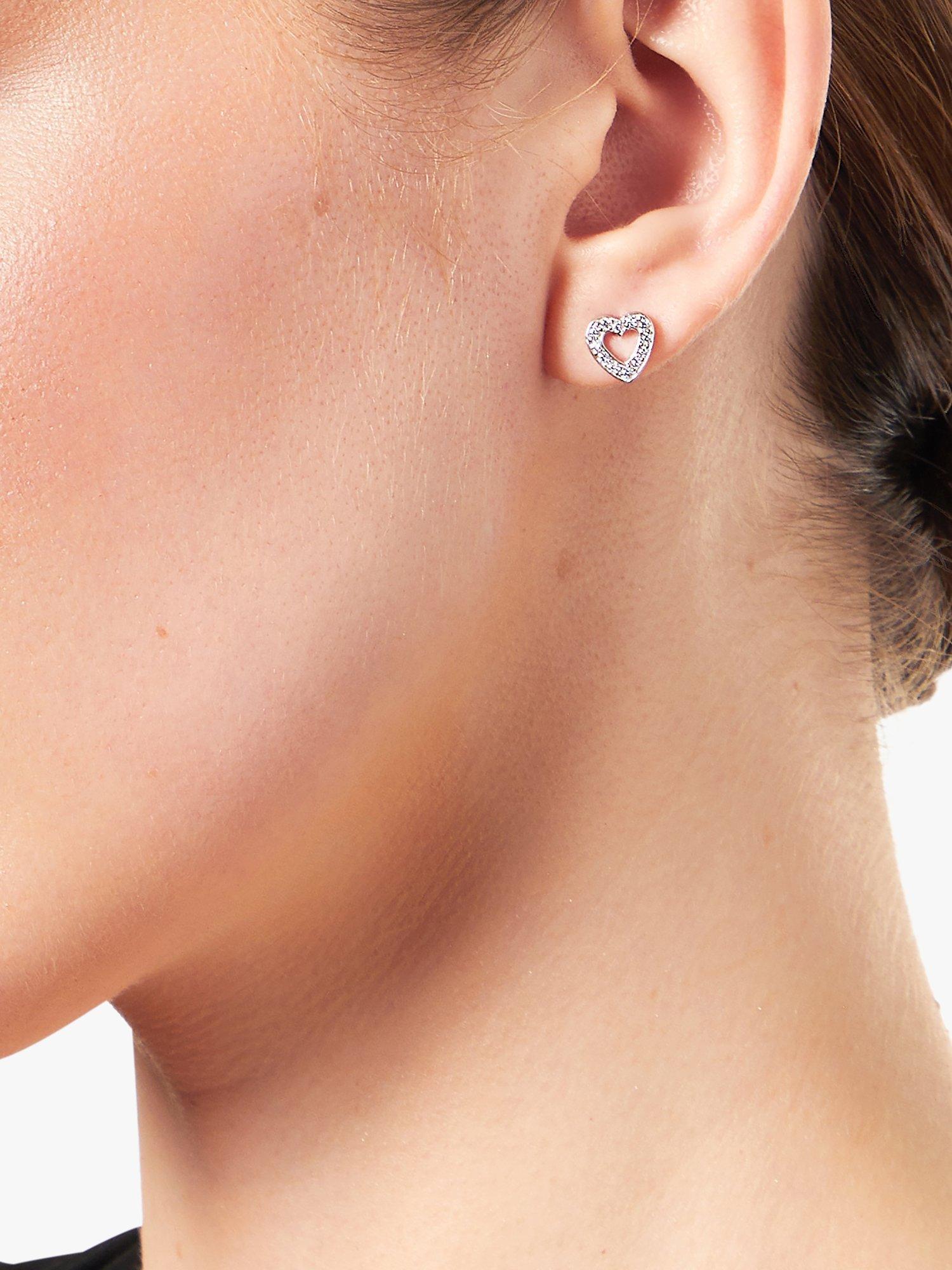 Jools by Jenny Brown heart stud earrings 0.8 cm (British brand)