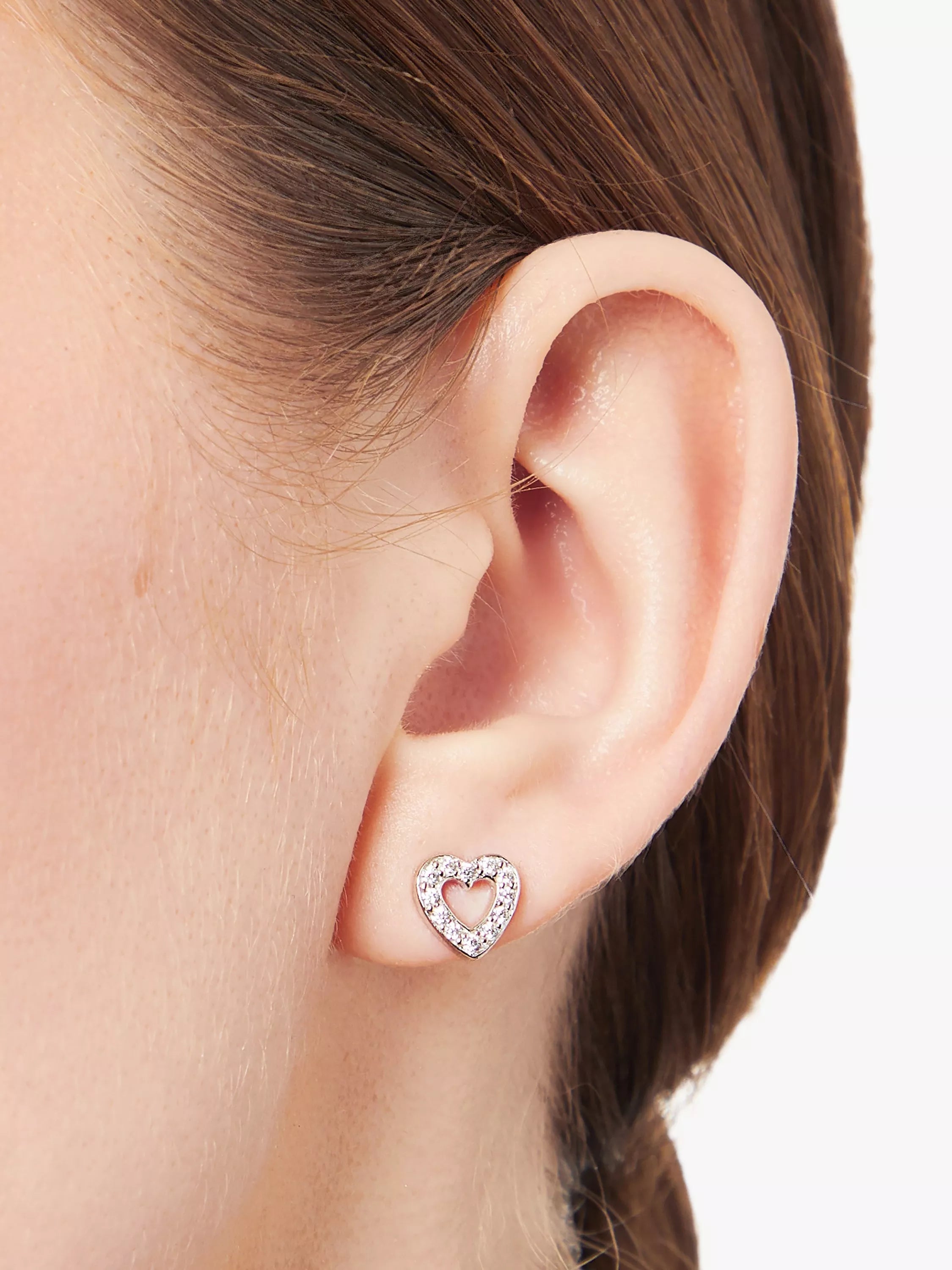 Jools by Jenny Brown heart stud earrings 0.8 cm (British brand)
