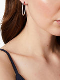 Jools by Jenny Brown cubic zirconia hoop earrings 35mm, imported from the UK