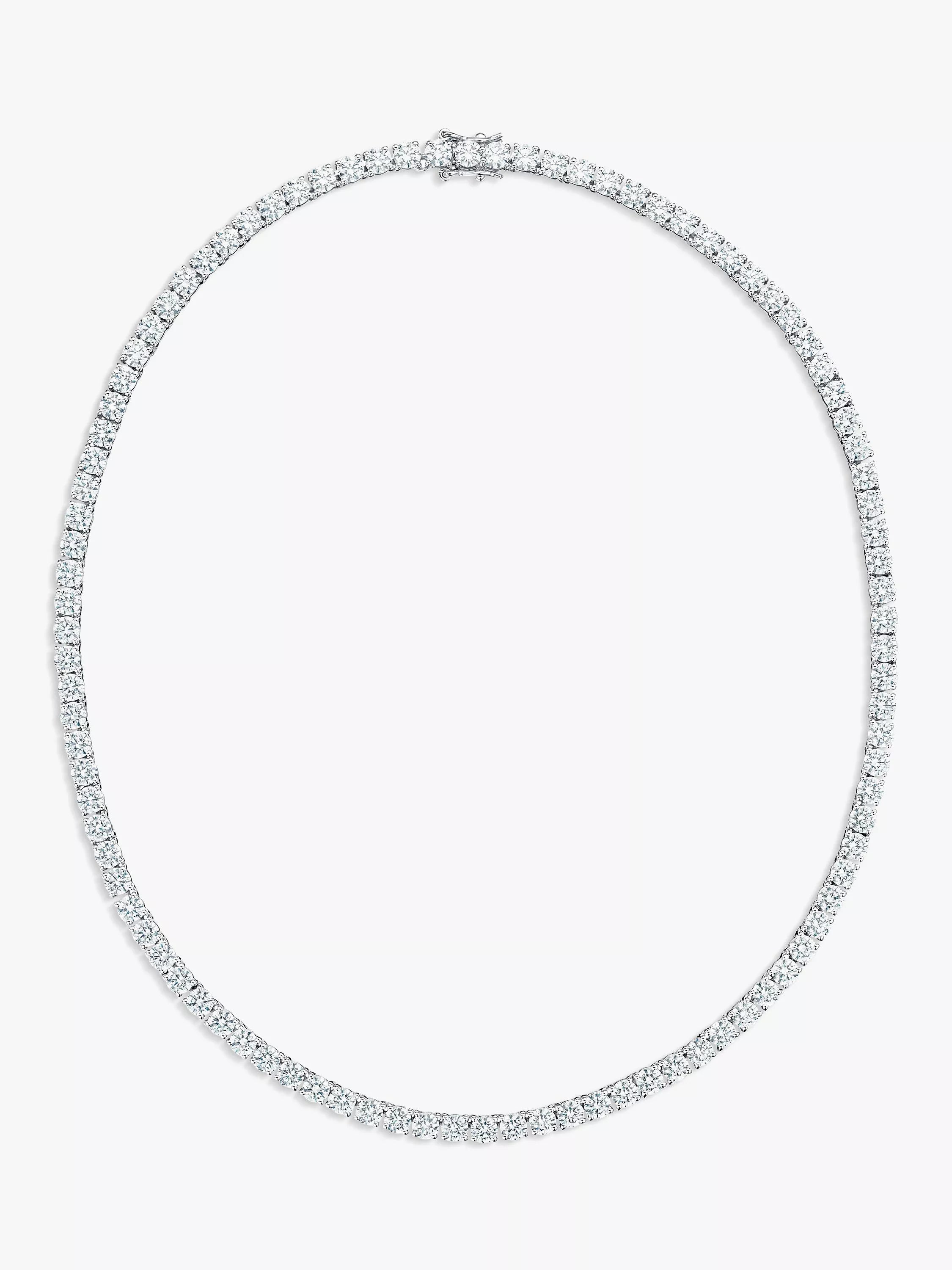 Jools by Jenny Brown cubic zirconia sterling silver tennis necklace, UK version
