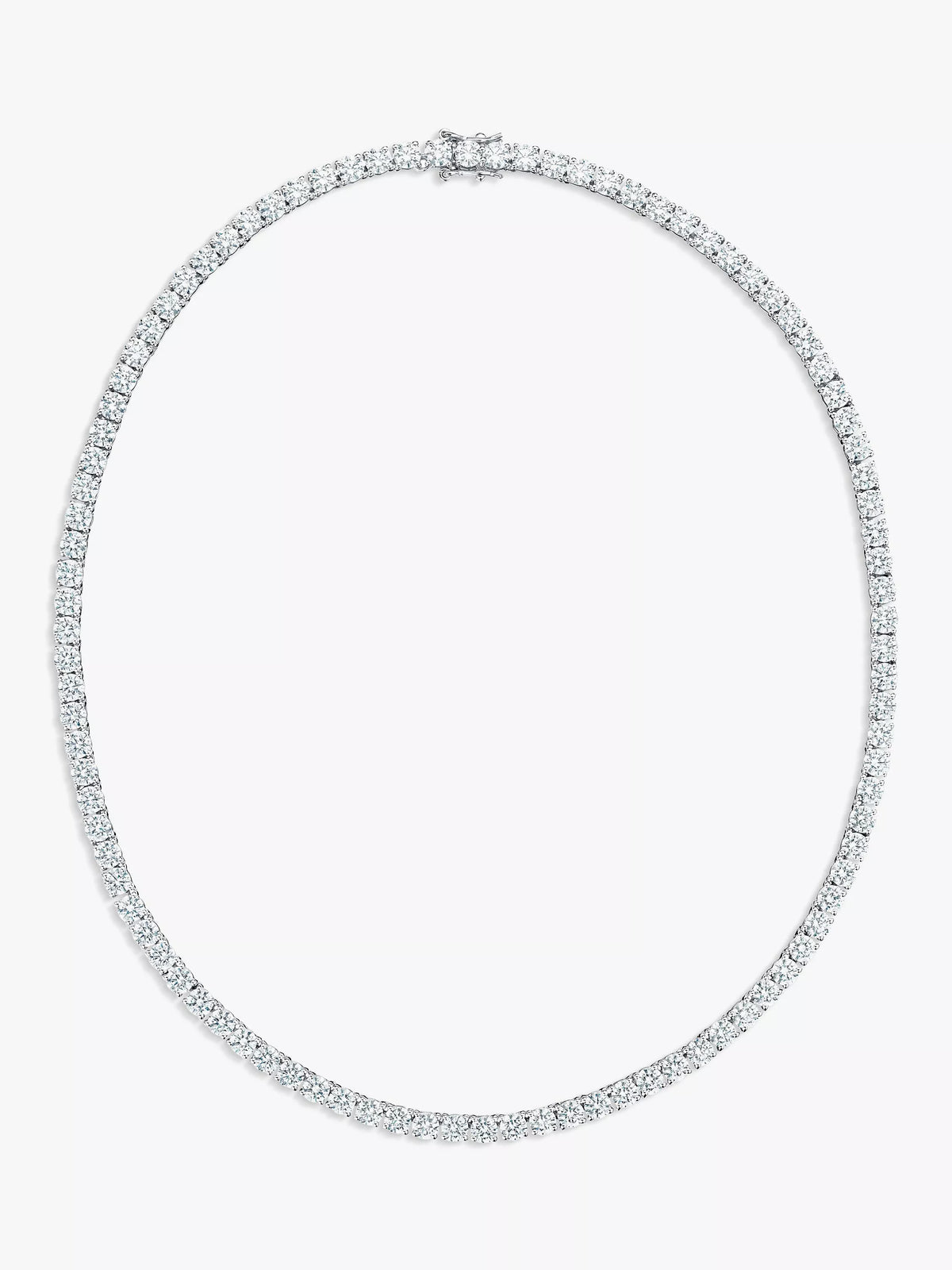 Jools by Jenny Brown cubic zirconia sterling silver tennis necklace, UK version