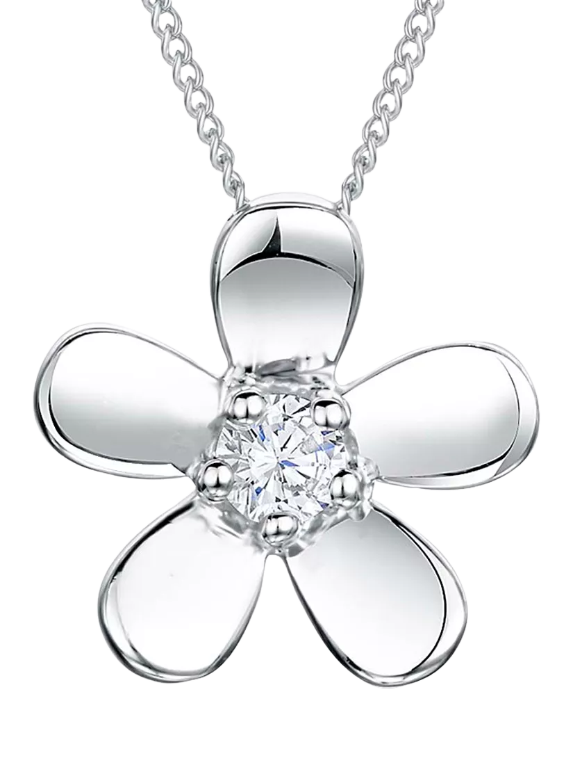 Jools by Jenny Brown Cubic Zirconia Flower Pendant Necklace