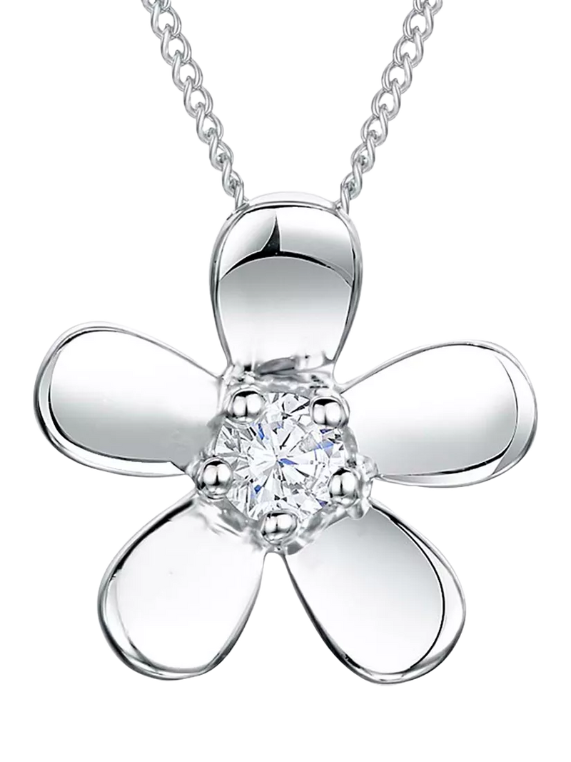 Jools by Jenny Brown Cubic Zirconia Flower Pendant Necklace