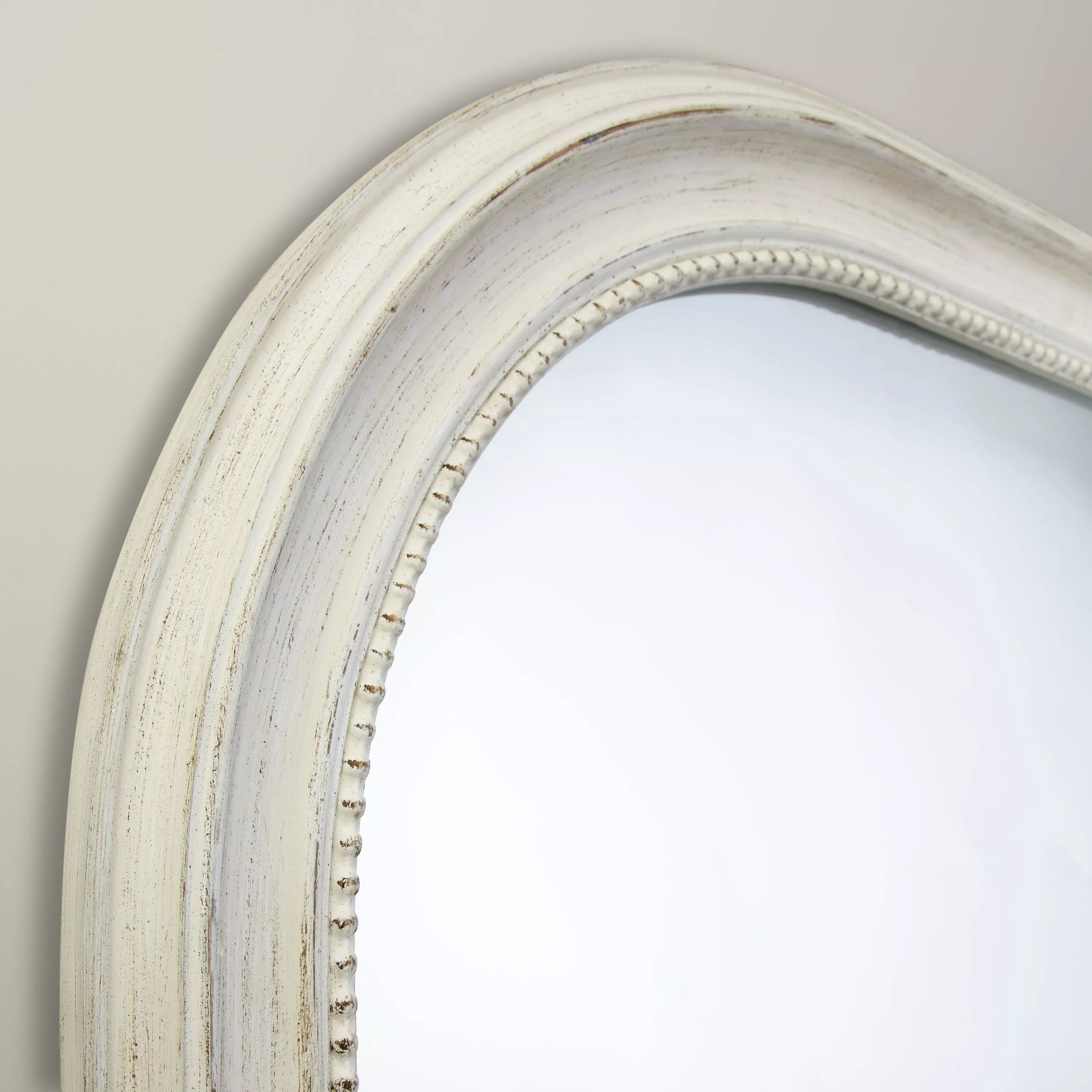 John Lewis overmantel mirror cream distressed finish (British brand)