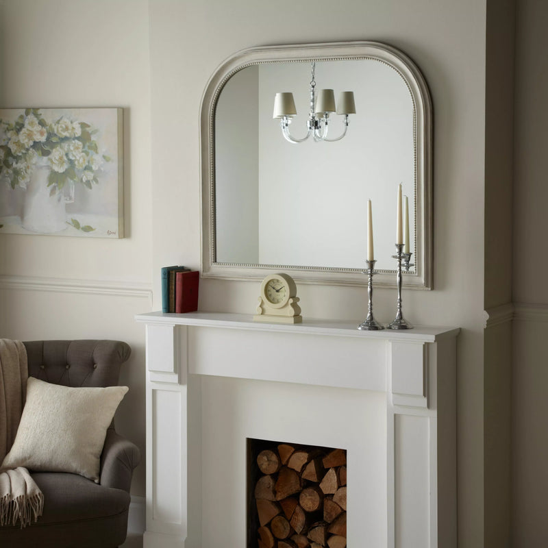 John Lewis overmantel mirror cream distressed finish (British brand)