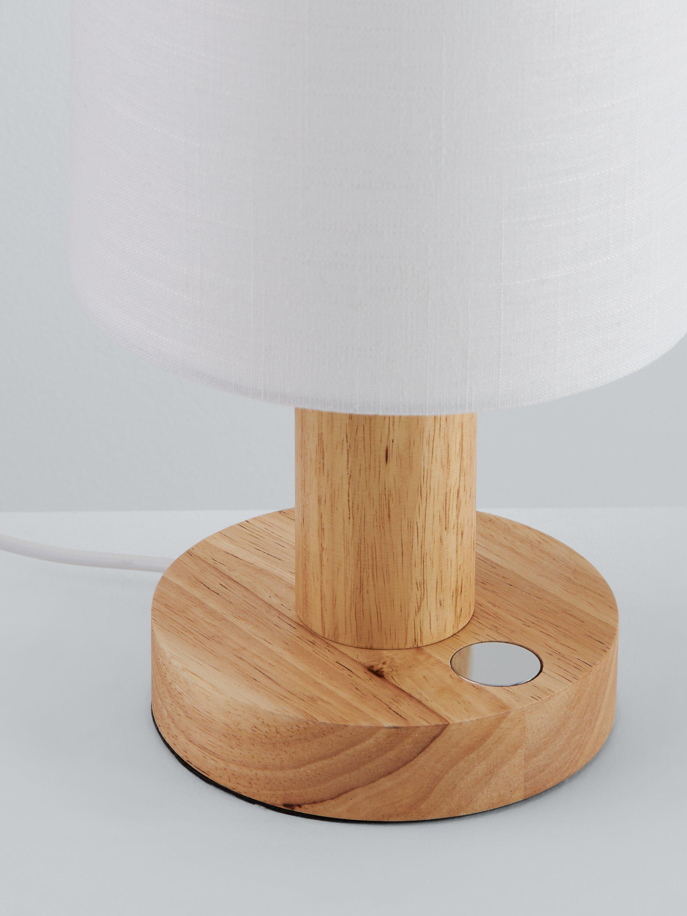John Lewis Slater wood touch table lamp, UK version