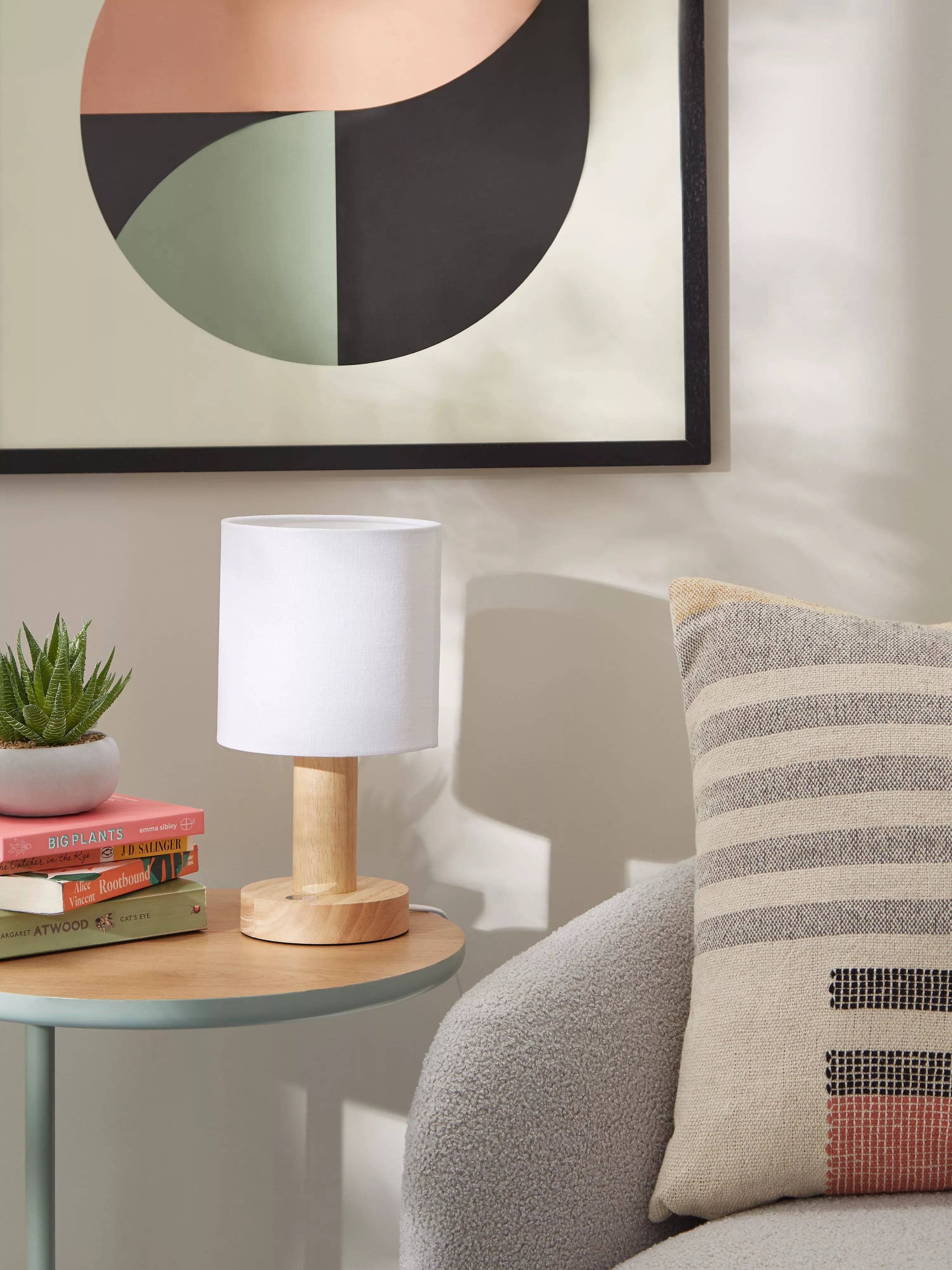 John Lewis Slater wood touch table lamp, UK version