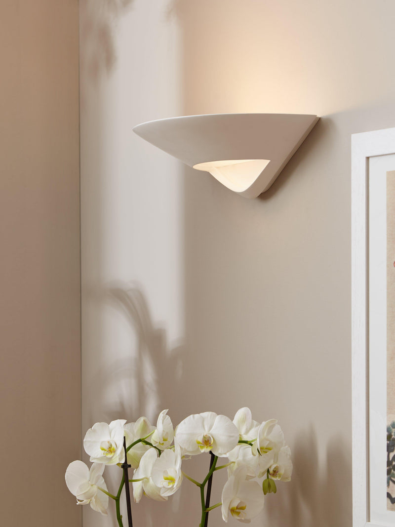 John Lewis Tessa Uplighter Wall Light White - British product