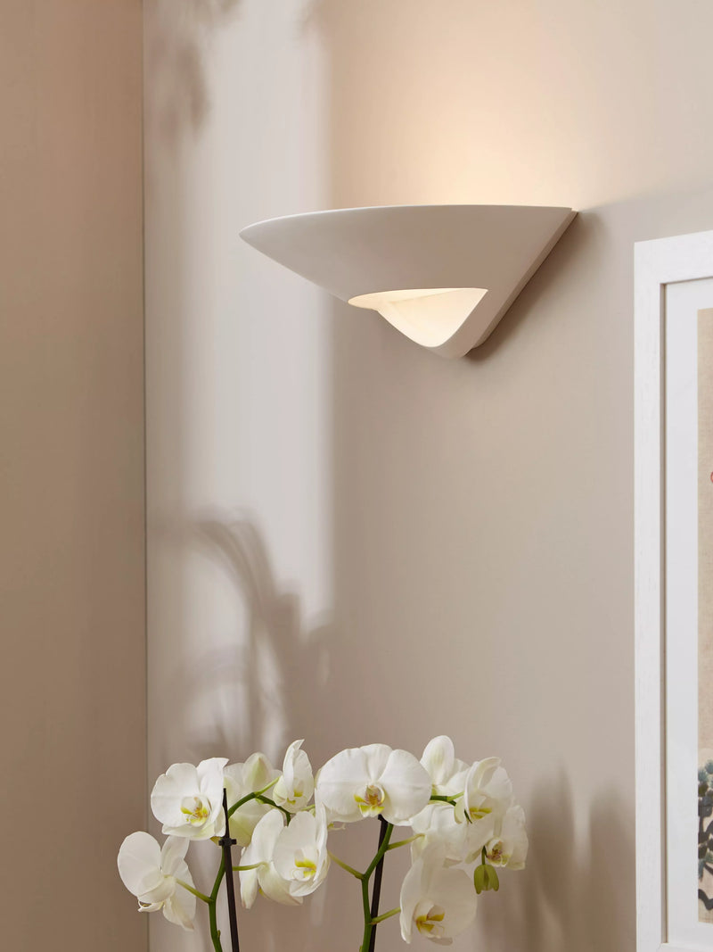 John Lewis Tessa Uplighter Wall Light White - British product