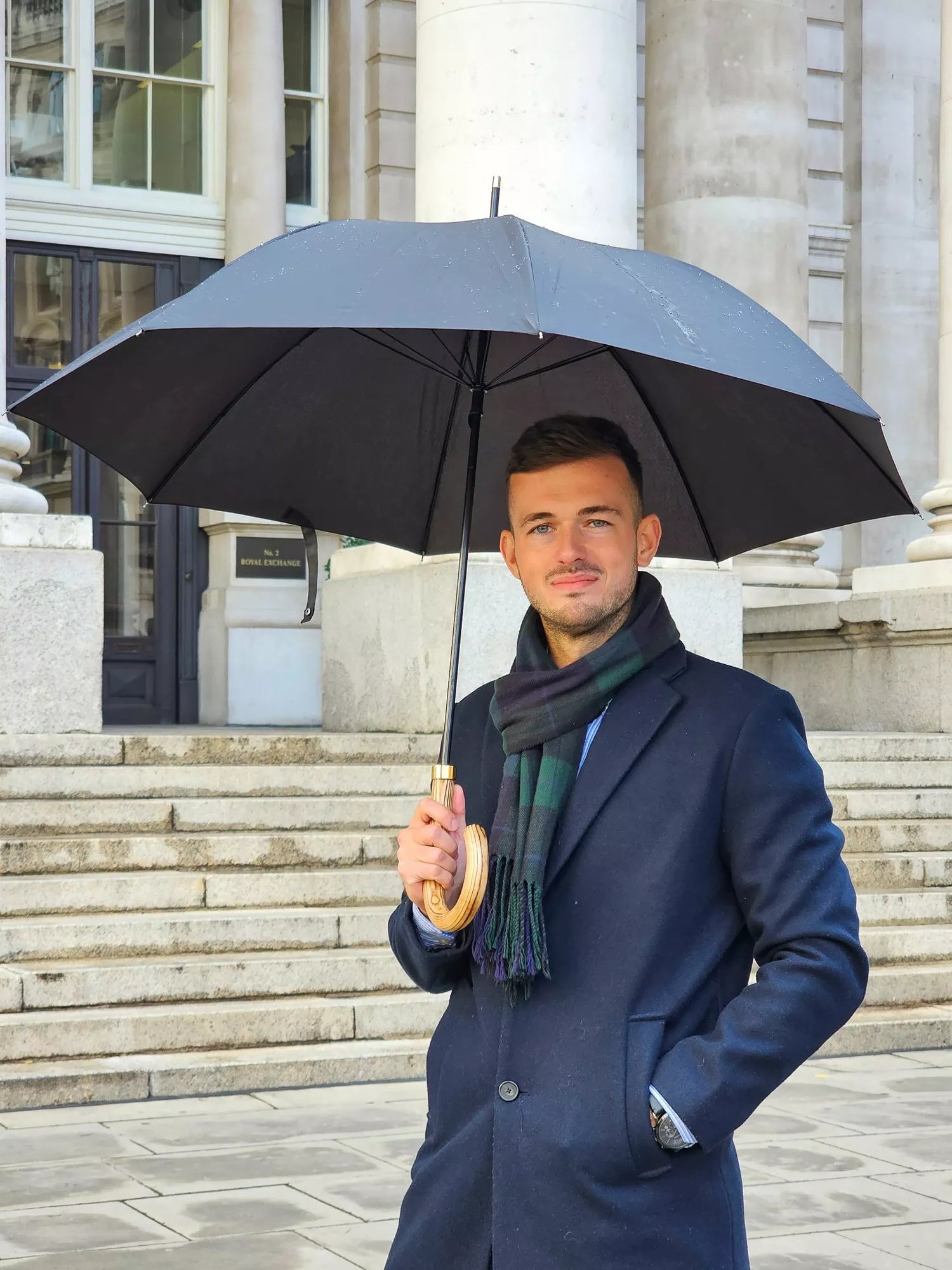 Fulton black walking umbrella, UK version