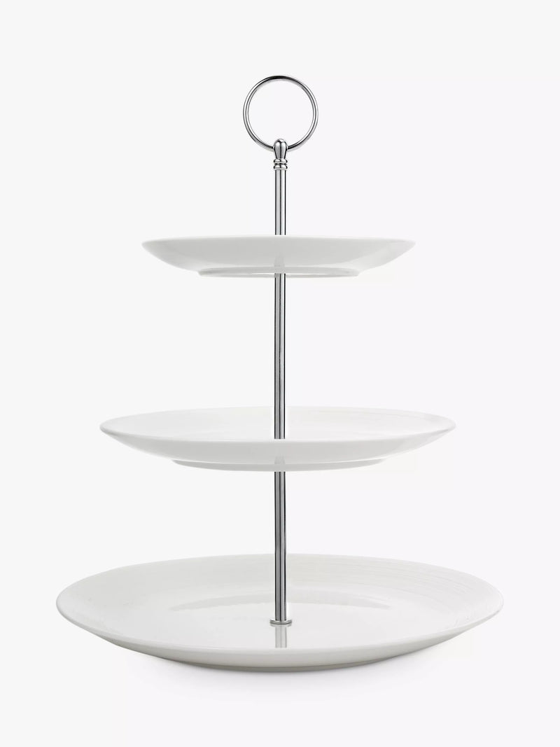 John Lewis fine china 3 tier cake stand in natural finish, UK version