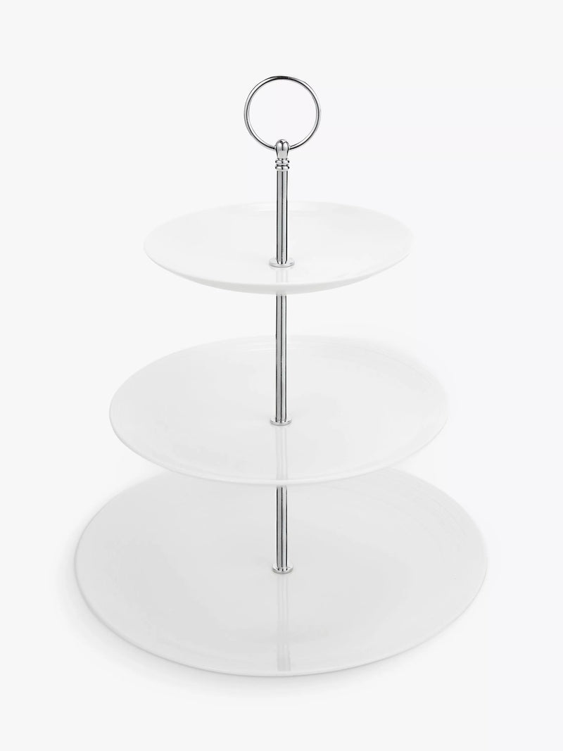 John Lewis fine china 3 tier cake stand in natural finish, UK version