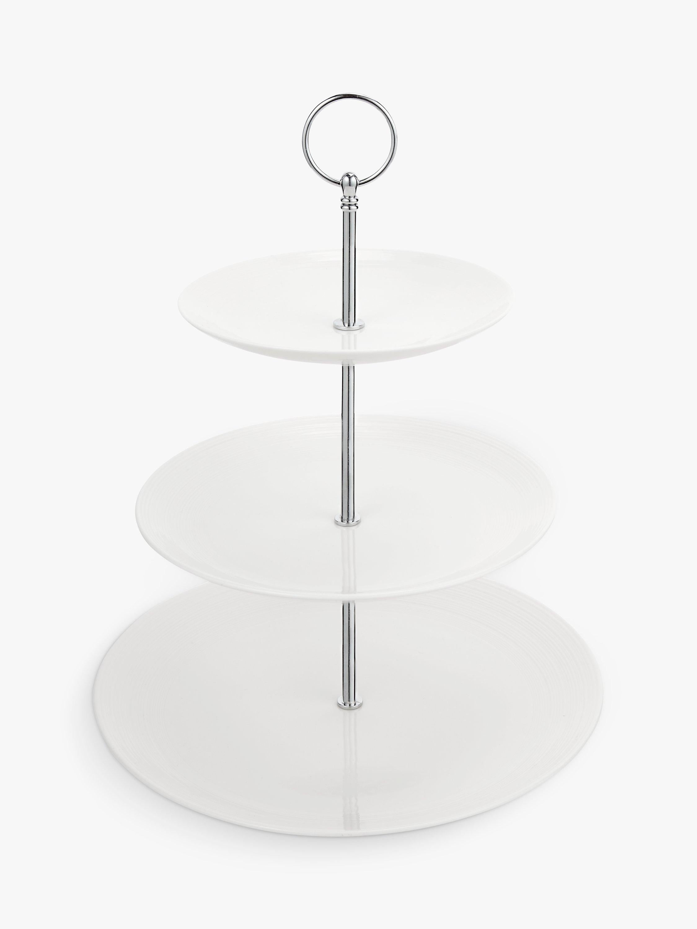John Lewis fine china 3 tier cake stand in natural finish, UK version