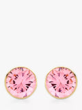 IBB 9ct gold pink cubic zirconia stud earrings, UK version