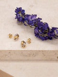 IBB 9ct gold small knot stud earrings, imported from the UK