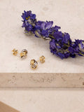 IBB 9ct gold small knot stud earrings, imported from the UK