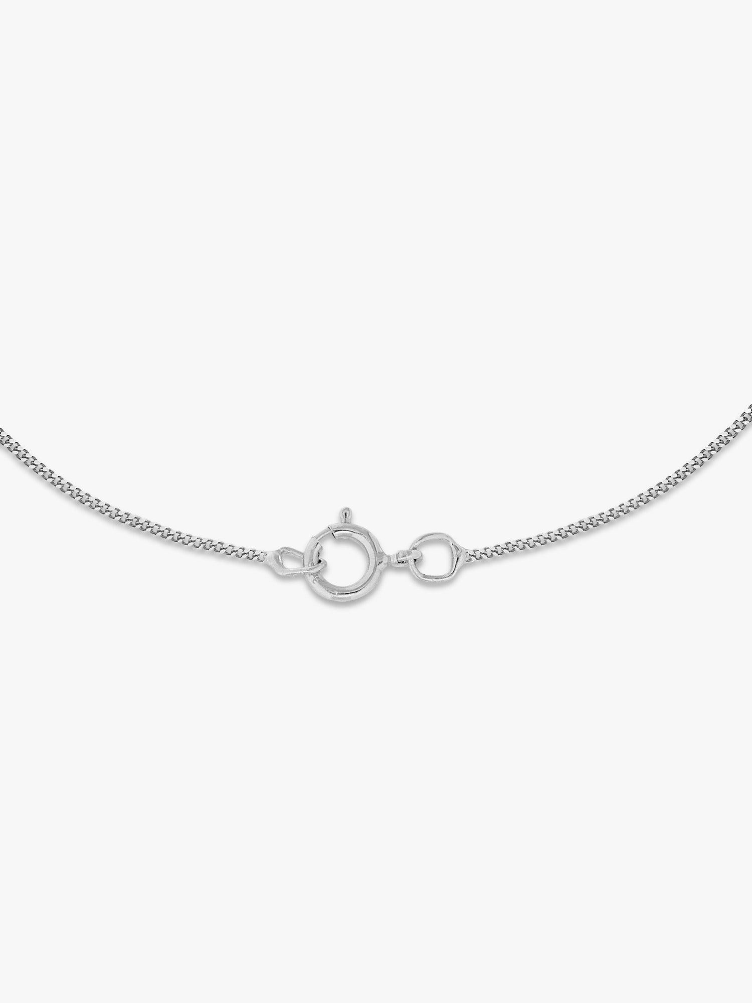 IBB 9ct white gold pendant necklace with cubic zirconia, UK version