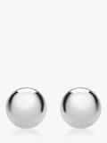IBB 9ct white gold ball stud earrings 9mm (British brand)