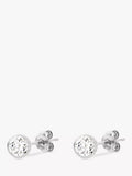 IBB 9ct white gold cubic zirconia stud earrings - British product