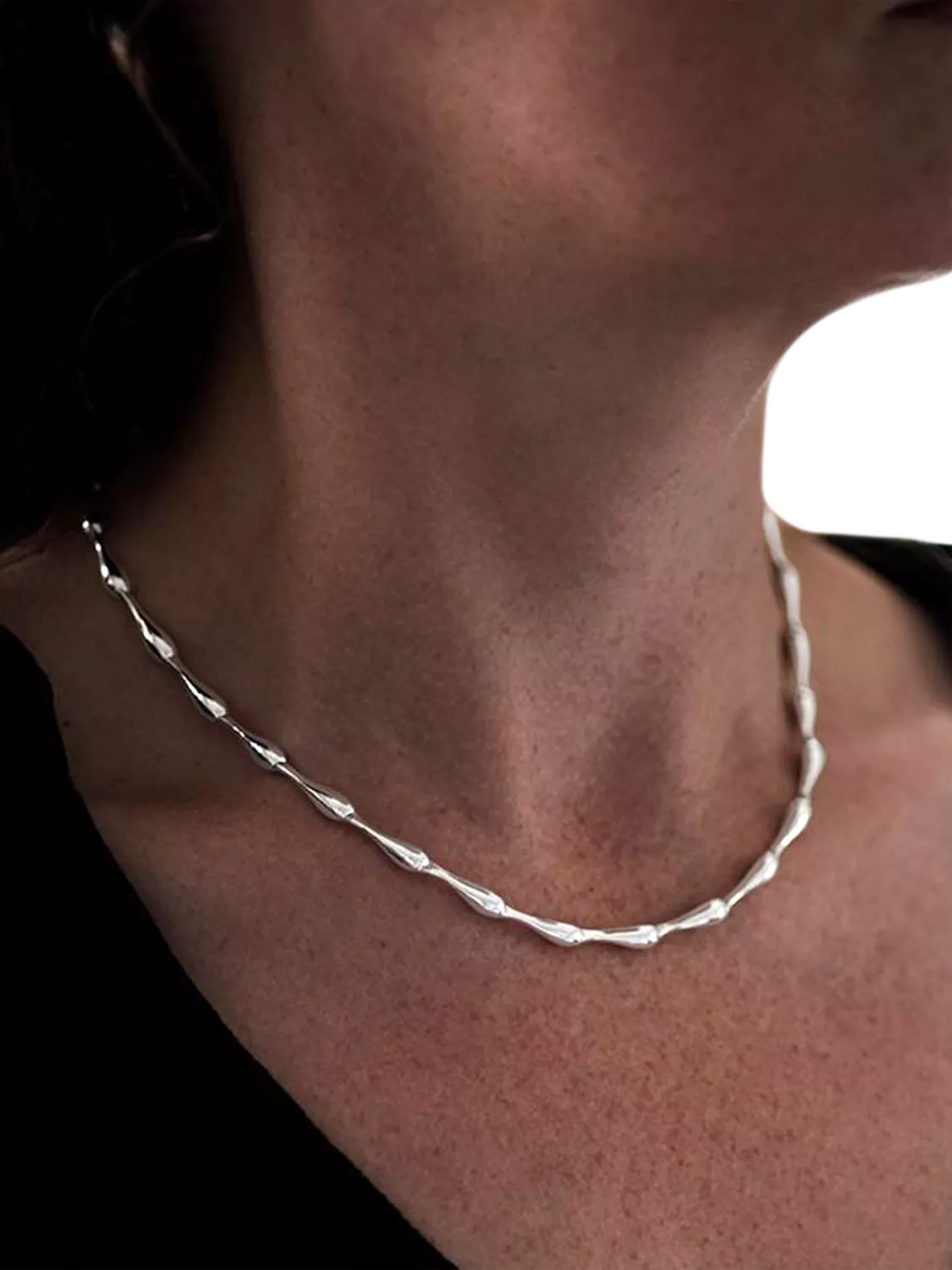 Nina B sterling silver collar necklace 40cm, imported from the UK