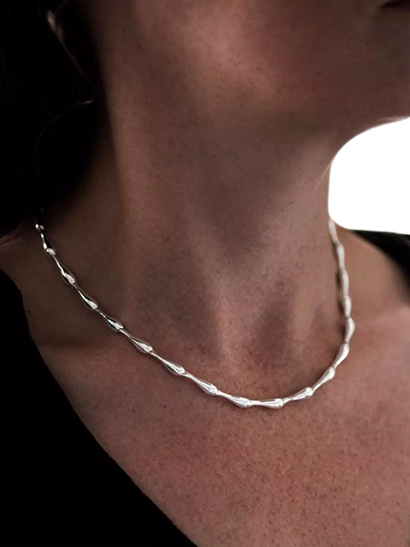 Nina B sterling silver collar necklace 40cm, imported from the UK