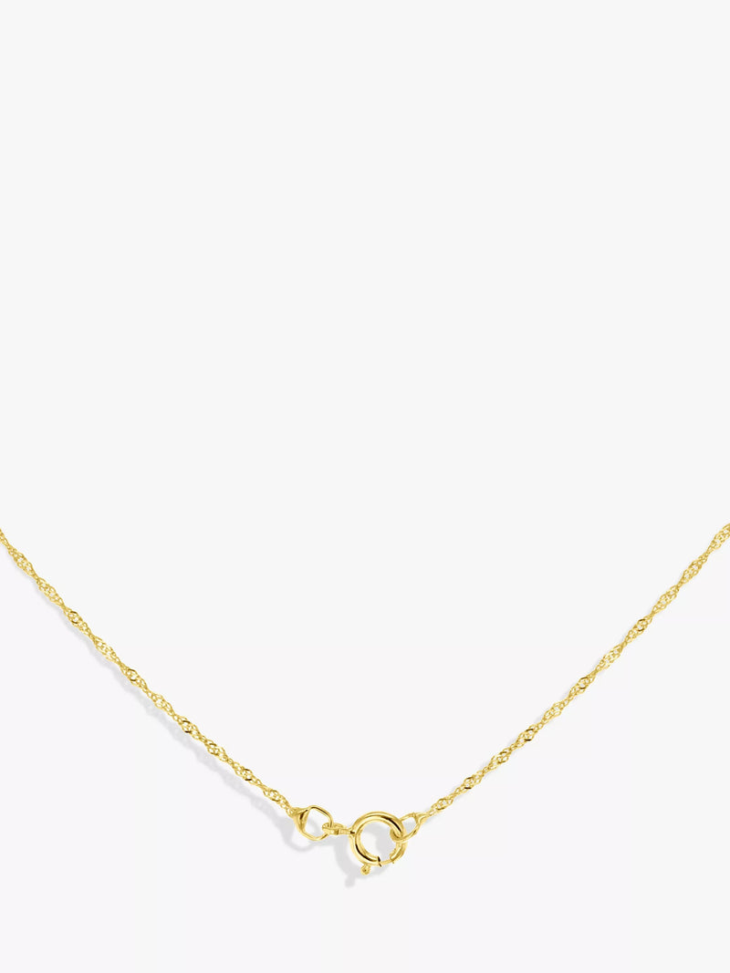 IBB 9ct yellow gold heart pendant necklace, imported from the UK