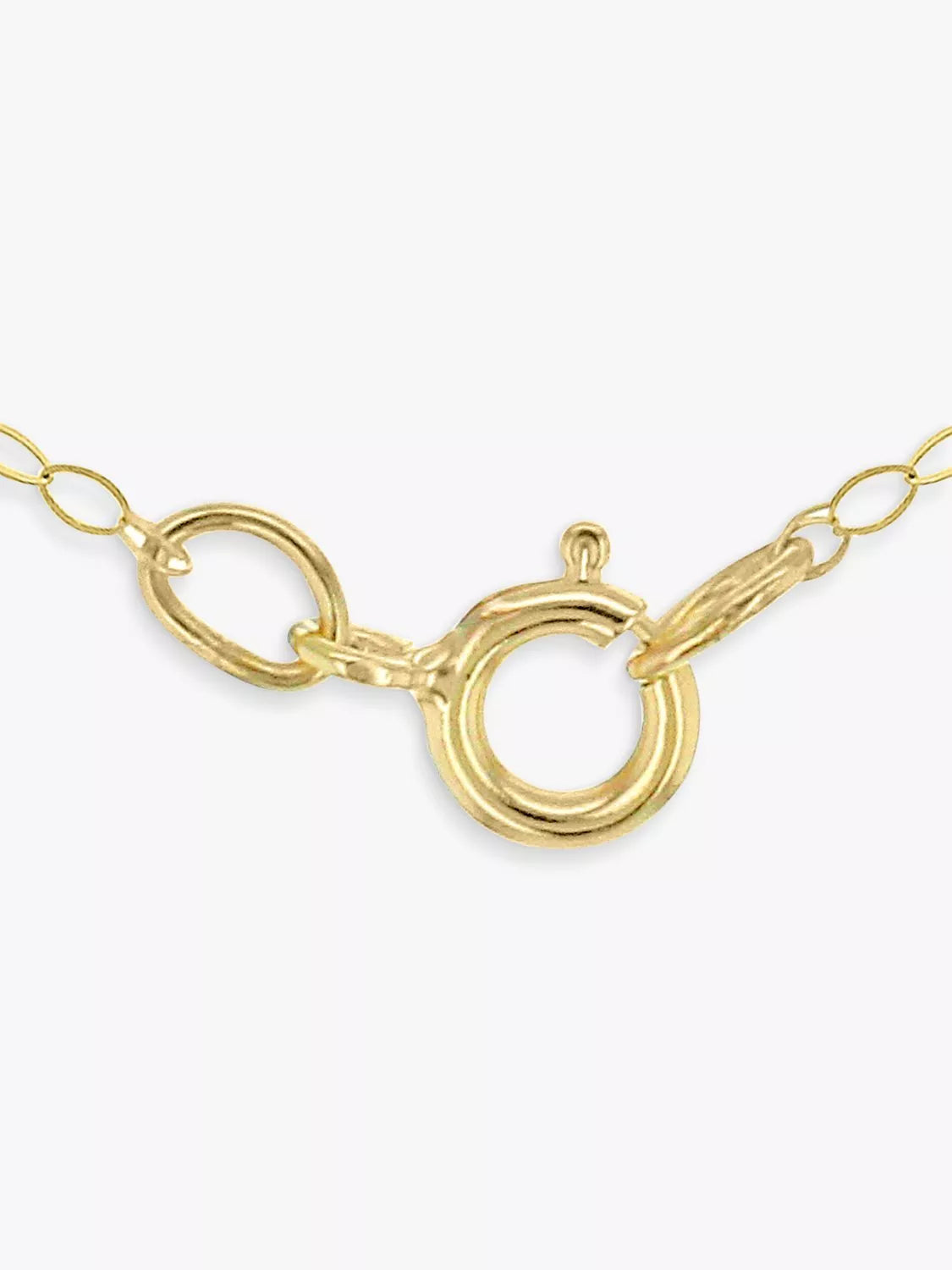 IBB 9ct yellow gold cross pendant necklace on chain (British brand)
