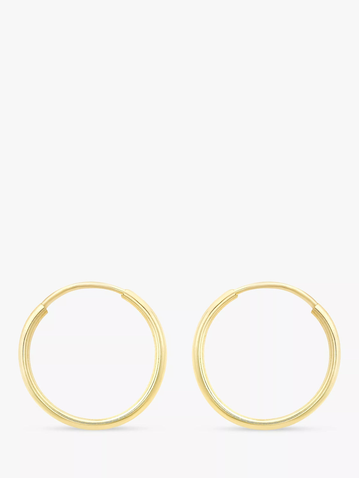 IBB 9ct gold hoop earrings 1.8cm diameter, UK version
