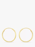 IBB 9ct gold hoop earrings 1.8cm diameter, UK version