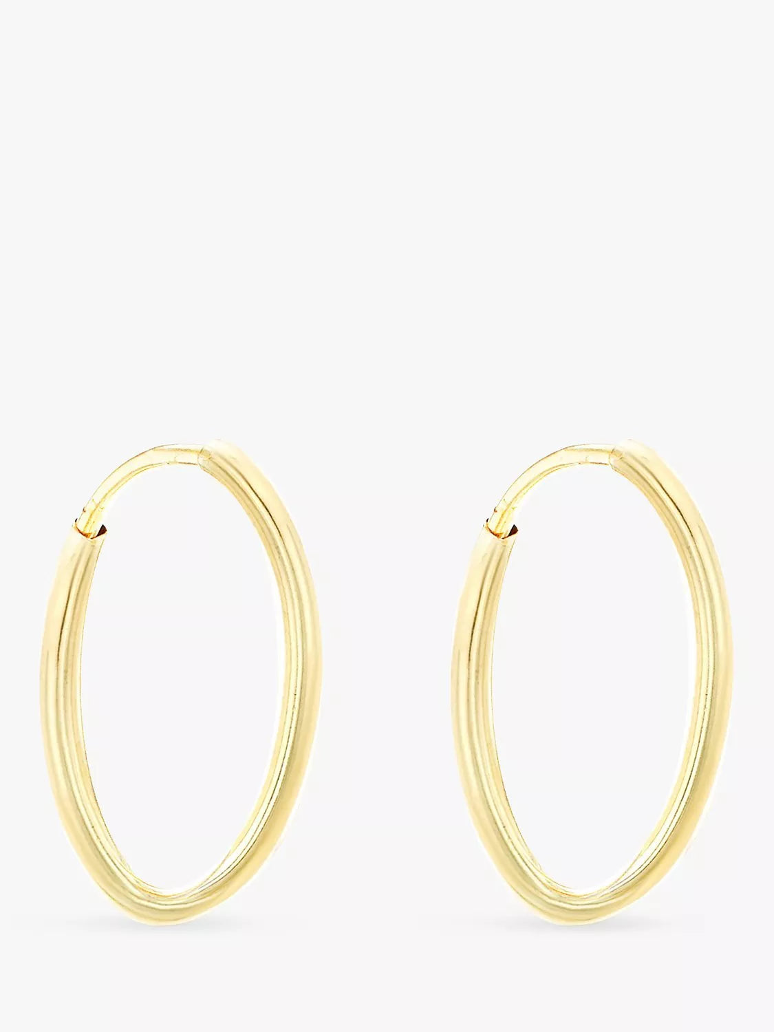 IBB 9ct gold hoop earrings 1.8cm diameter, UK version
