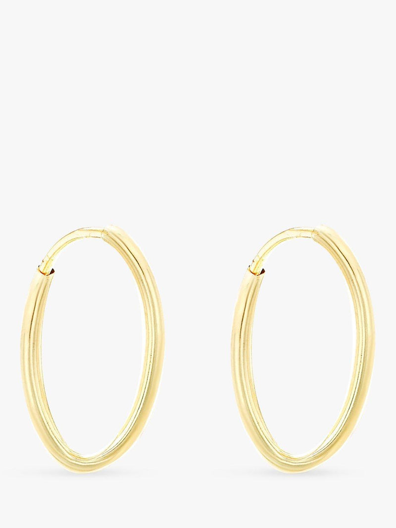 IBB 9ct gold hoop earrings 1.8cm diameter, UK version