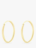 IBB 9ct gold hoop earrings 1.8cm diameter, UK version
