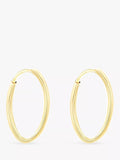 IBB 9ct gold hoop earrings 1.8cm diameter, UK version