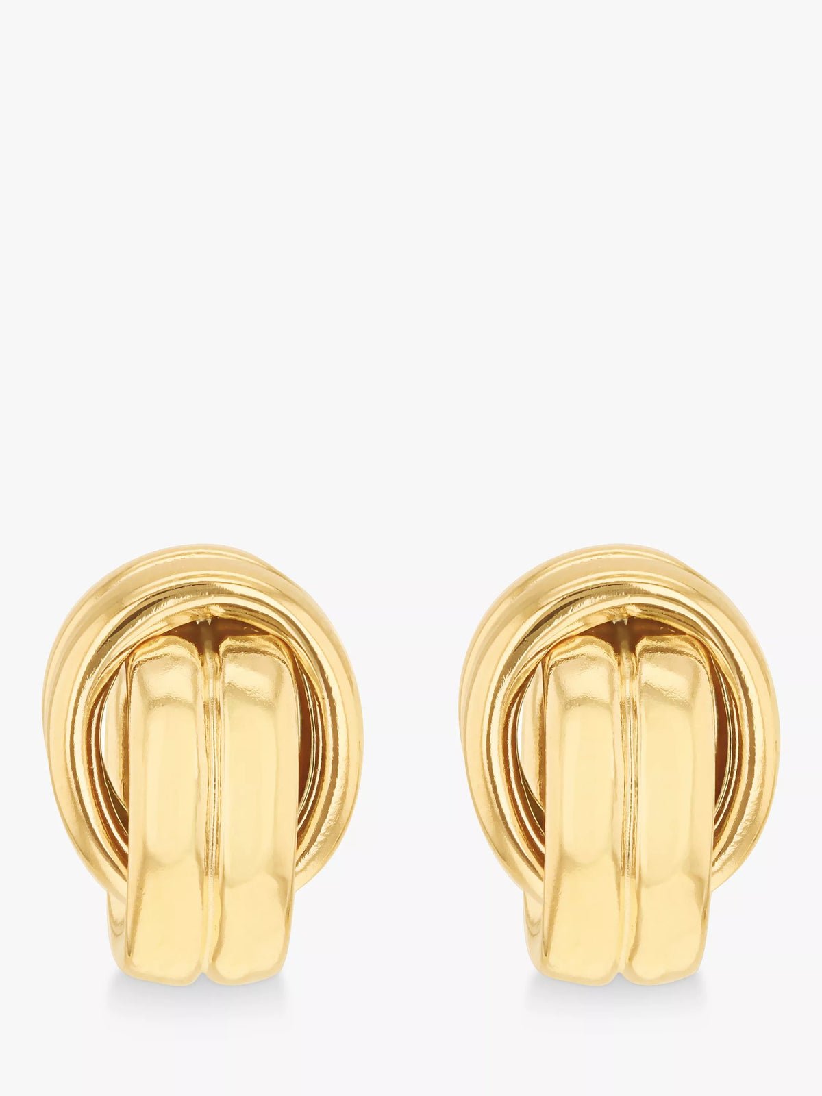 IBB 9ct gold knot stud earrings 11x7mm - British product