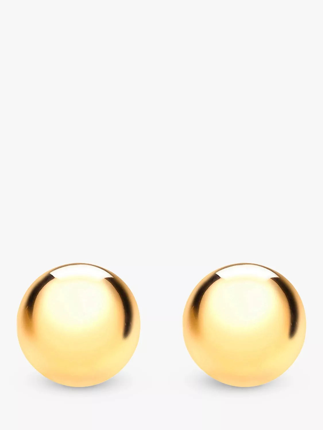 IBB 9ct yellow gold half ball stud earrings 0.8cm - British product