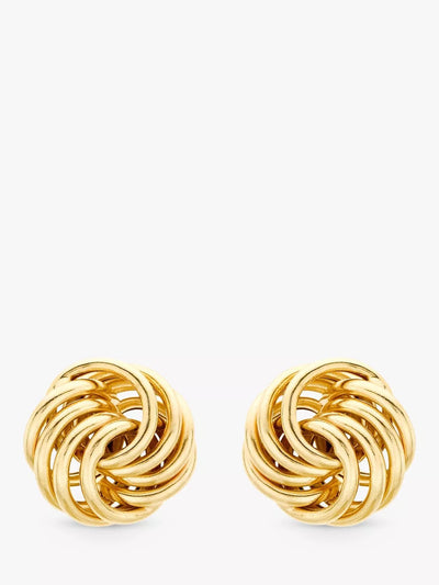 John Lewis IBB 9ct Gold Mini Rose Stud Earrings- Buy online at McGrocer