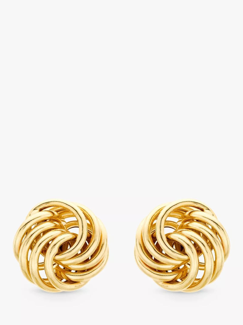 IBB 9ct gold mini rose stud earrings (British brand)