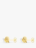 IBB 9ct gold cultured pearl knot stud earrings - British product