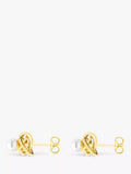 IBB 9ct gold cultured pearl knot stud earrings - British product