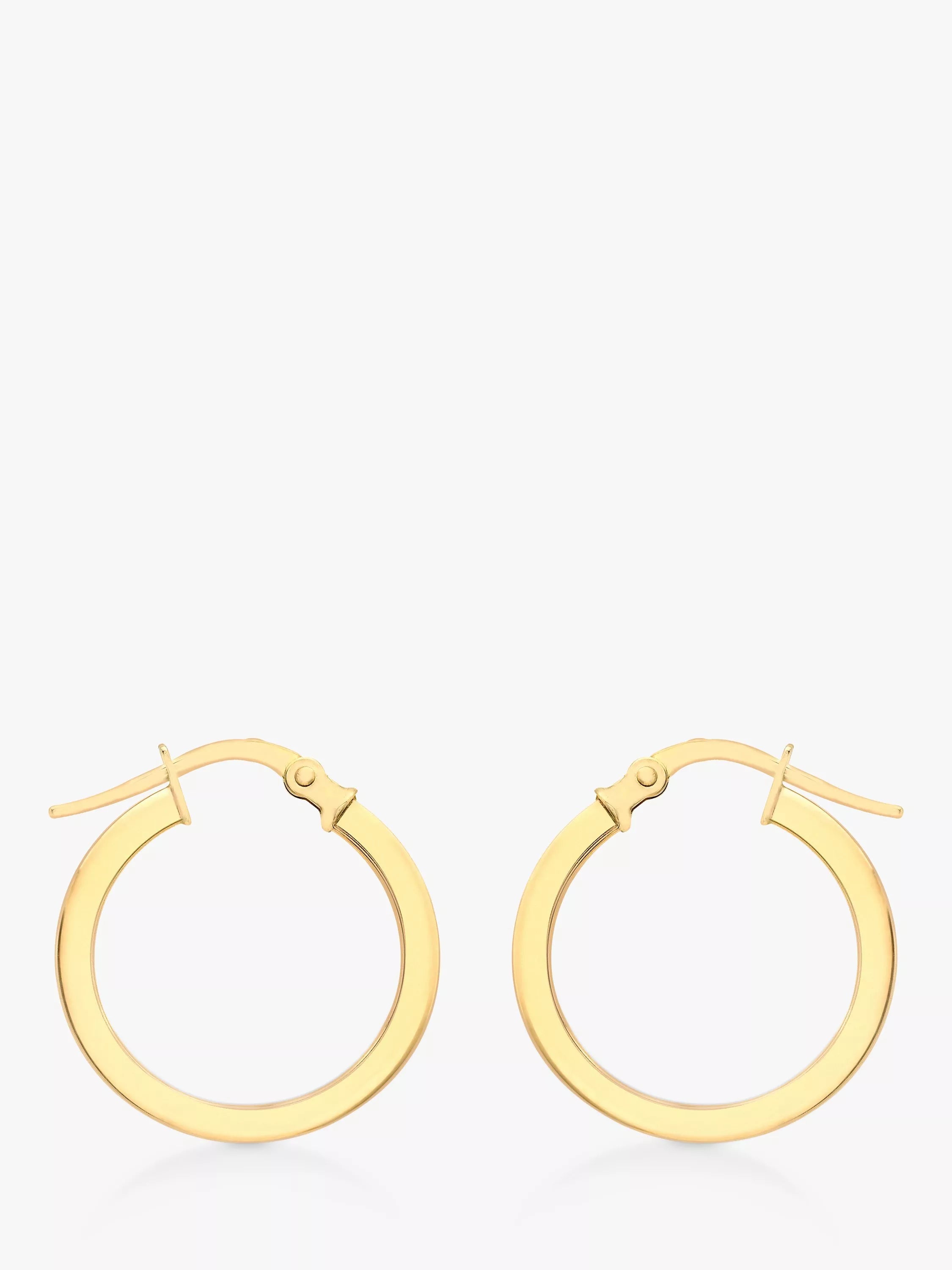 IBB 9ct gold hoop earrings 16mm, imported from the UK