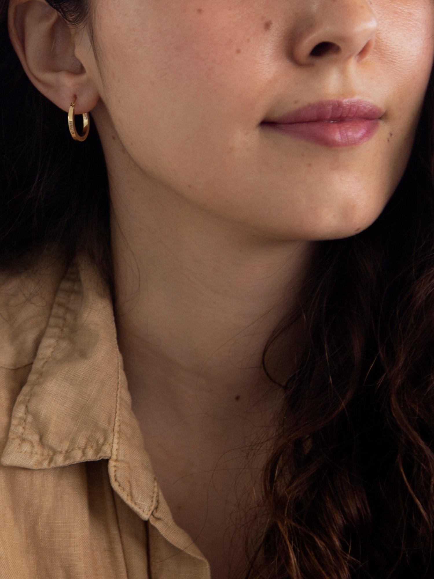 IBB 9ct gold hoop earrings 16mm, imported from the UK
