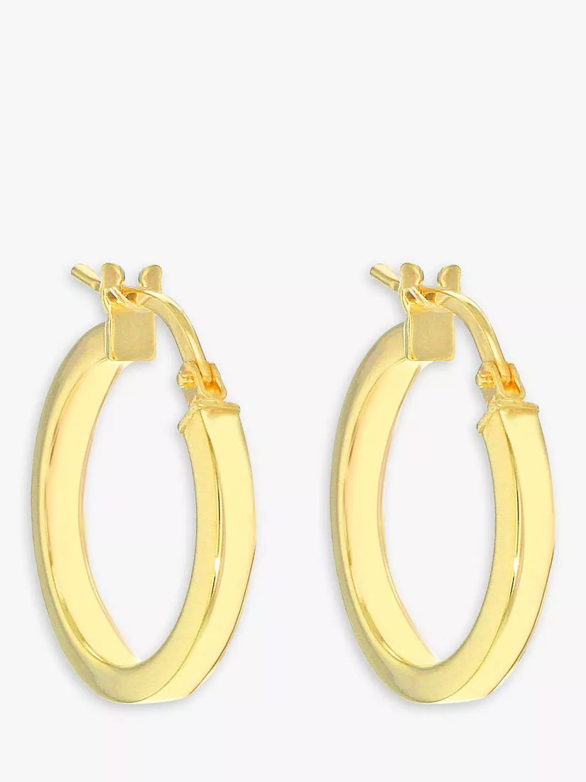 IBB 9ct gold hoop earrings 16mm, imported from the UK
