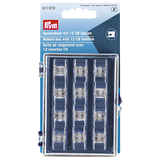 Prym CB bobbins and storage box pack of 12 (British brand)