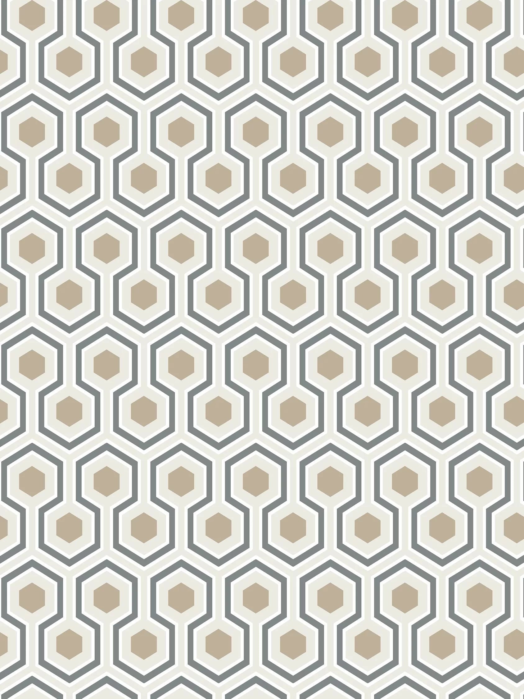 Cole & Son Hicks Hexagon Wallpaper L10m x W52cm (British brand)