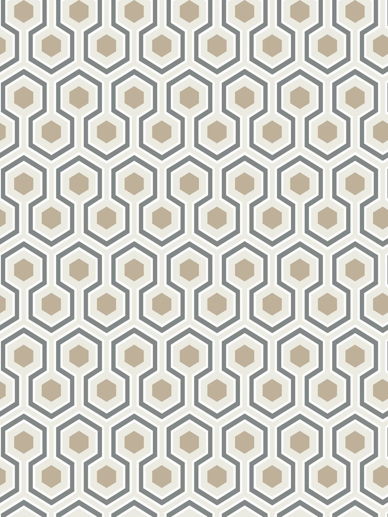Cole & Son Hicks Hexagon Wallpaper L10m x W52cm (British brand)