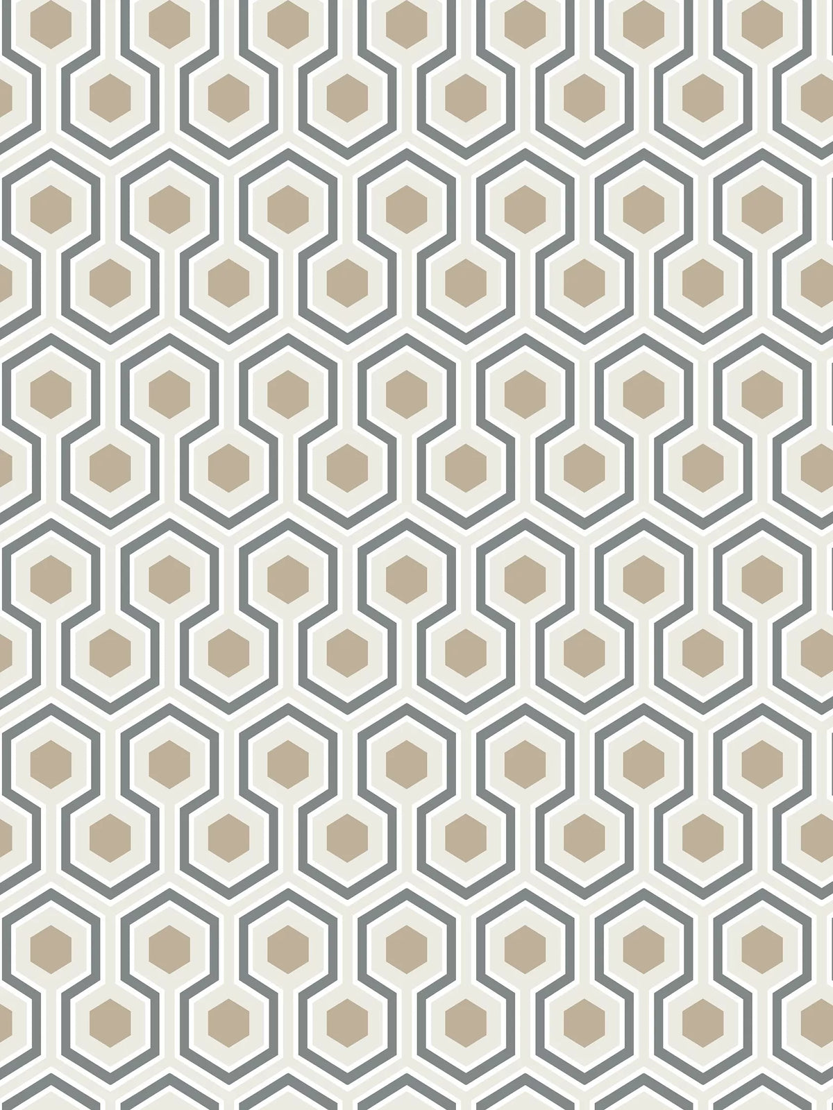 Cole & Son Hicks Hexagon Wallpaper L10m x W52cm (British brand)