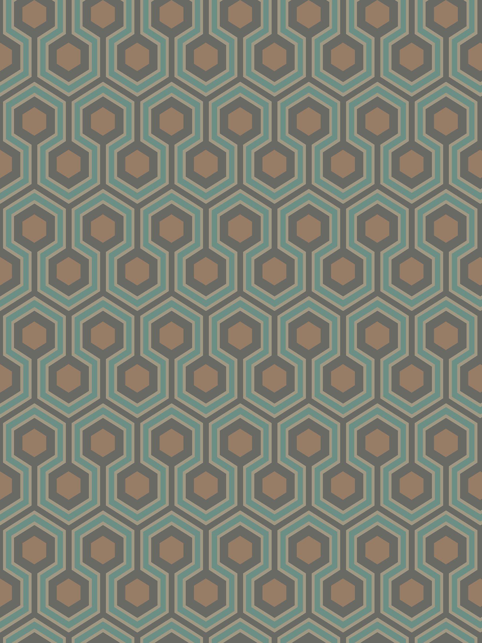 Cole & Son Hicks Hexagon Wallpaper L10m x W52cm (British brand)