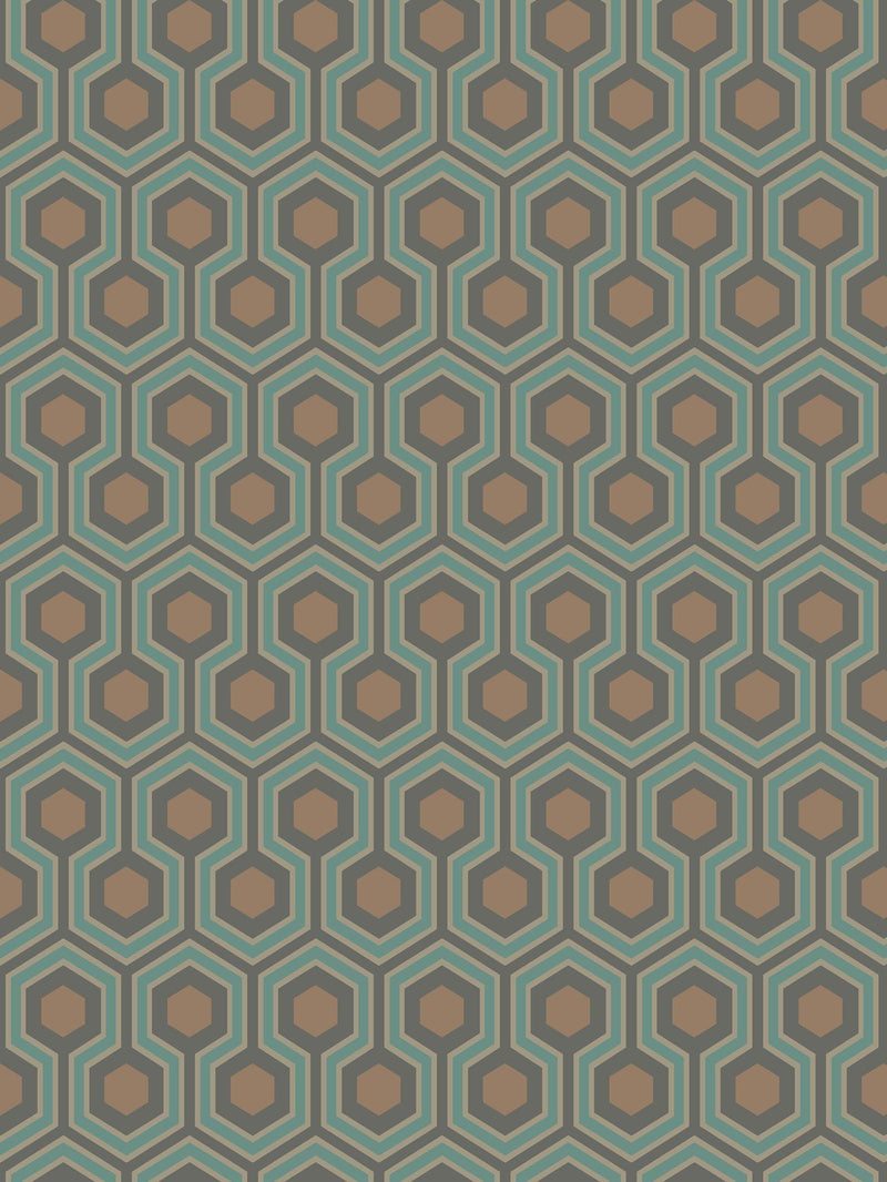 Cole & Son Hicks Hexagon Wallpaper L10m x W52cm (British brand)